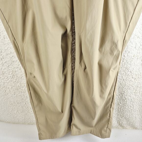 LL Bean Pants Mens Medium Khaki SunSmart UPF 50+ Outdoor Hiking Nylon Belted - Picture 15 of 16